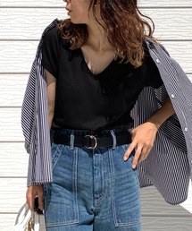 Q | デイリーVネックT(Tシャツ/カットソー)