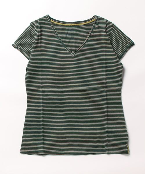 Q（キュー）の「デイリーVネックT（Tシャツ/カットソー・レディース・グリーン系/ピンク系/ブラック/ホワイト・MEDIUM）」の6枚目の写真