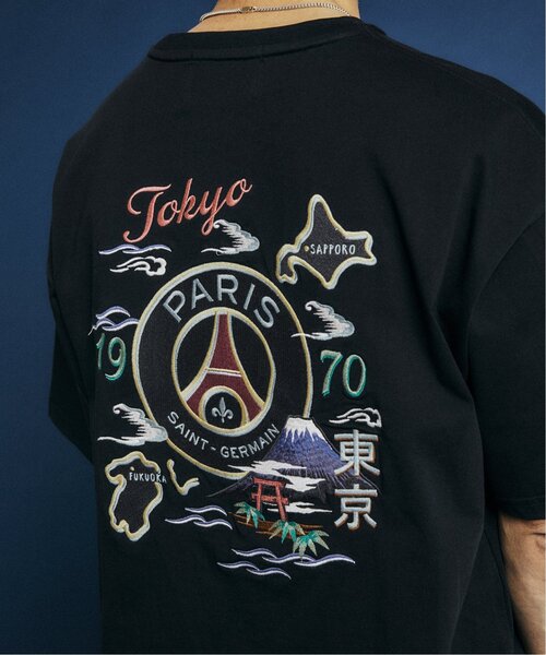 PARIS×TOKYO PSG パリ・サンジェルマン　半袖Tシャツ Paris Saint-Germain】TOKYO刺しゅう Tシャツ（Tシャツ/カットソー