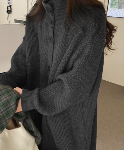 N.s(エヌドットエス)の「ハイネックロングニットカーディガン(ワンピース・レディース・ブラウン/グレー/モカ/ブラック・FREE)」の18枚目の写真