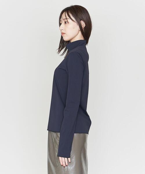 ASTRAET（アストラット）の「＜ASTRAET＞ナイロンポリウレタン ハイネックカットソー（Tシャツ/カットソー・レディース・ブラック/ダークグリーン・FREE）」の4枚目の写真