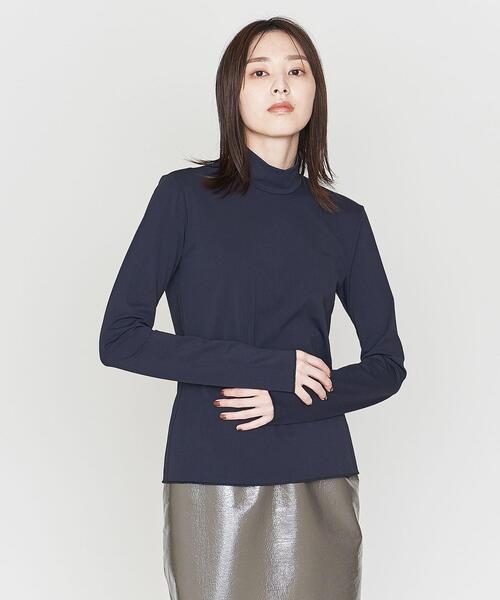 ASTRAET（アストラット）の「＜ASTRAET＞ナイロンポリウレタン ハイネックカットソー（Tシャツ/カットソー・レディース・ブラック/ダークグリーン・FREE）」の7枚目の写真