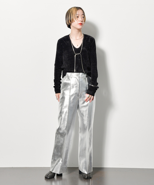 トップス CITYSHOP VELVET U NECK PULLOVER CITYSHOP（シティーショップ）の「VELVET TOUCH U NECK PULLOVER