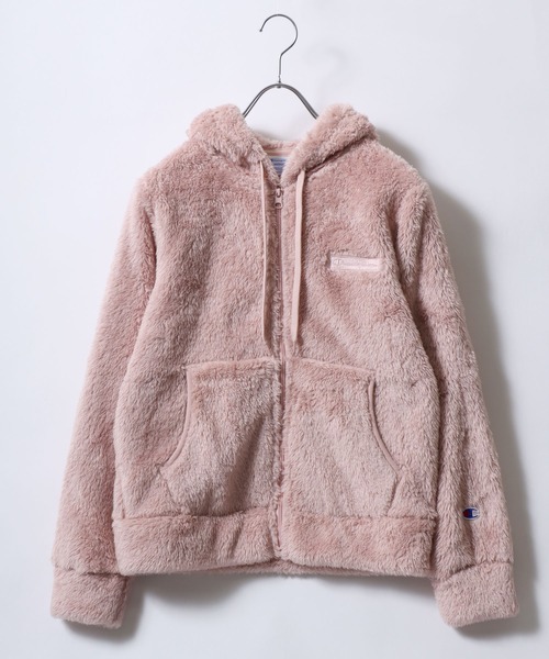 Champion（チャンピオン）シェルパフリース ボア ジップアップ パーカージャケット/ファーブルゾン