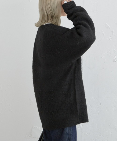 CIAOPANIC TYPY（チャオパニックティピー）の「【WEB限定】【ユニセックス】ジャガードシャギーチェックカーディガン（カーディガン/ボレロ・メンズ・ネイビー/グリーン/ブラウン/ブラック/ブルー/グレー/ライトグレー・MEDIUM/LARGE）」の21枚目の写真