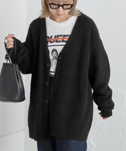 CIAOPANIC TYPY（チャオパニックティピー）の「【WEB限定】【ユニセックス】ジャガードシャギーチェックカーディガン（カーディガン/ボレロ・メンズ・ネイビー/グリーン/ブラウン/ブラック/ブルー/グレー/ライトグレー・MEDIUM/LARGE）」の18枚目の写真