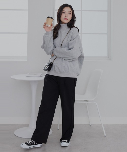 裏起毛ハイネックスウェットプルオーバー（スウェット）｜CHAN ME