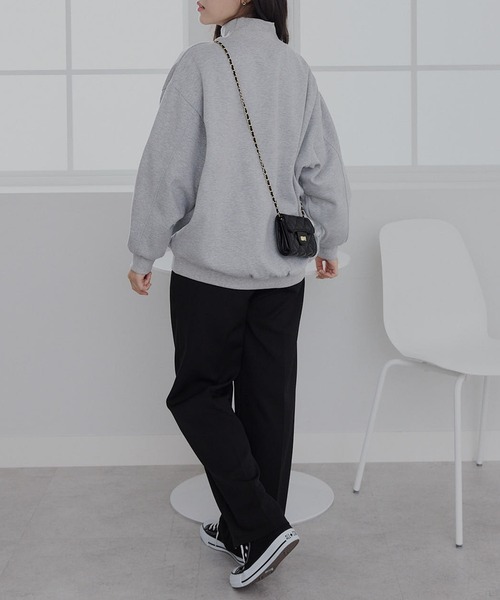 裏起毛ハイネックスウェットプルオーバー（スウェット）｜CHAN ME