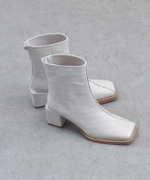 Au BANNISTER | 【WEB限定】アシンメトリースクエアトゥショートブーツ(ブーツ)