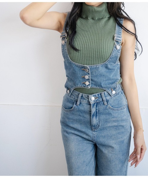 LATINA(ラティーナ)の「2WAYストレートデニムサロペット(サロペット/オーバーオール・レディース・ブルー・L/M/S)」の9枚目の写真