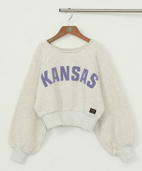 Lee（リー）の「【110-150cm】【親子】キッズ ラグラン パフスリーブ スエット（スウェット・キッズ・チャコールグレー/アイボリー/グレー・140/150/110/130/120）」の3枚目の写真