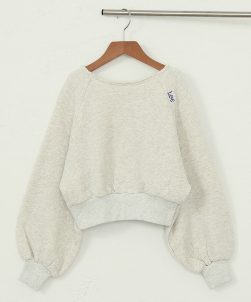 Lee（リー）の「【110-150cm】【親子】キッズ ラグラン パフスリーブ スエット（スウェット・キッズ・チャコールグレー/アイボリー/グレー・140/150/110/130/120）」の4枚目の写真