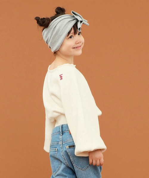 Lee（リー）の「【110-150cm】【親子】キッズ ラグラン パフスリーブ スエット（スウェット・キッズ・チャコールグレー/アイボリー/グレー・140/150/110/130/120）」の6枚目の写真