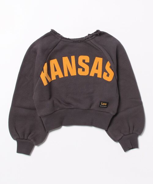 Lee（リー）の「【110-150cm】【親子】キッズ ラグラン パフスリーブ スエット（スウェット・キッズ・チャコールグレー/アイボリー/グレー・140/150/110/130/120）」の16枚目の写真