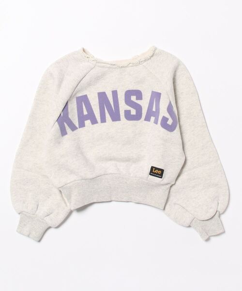 Lee（リー）の「【110-150cm】【親子】キッズ ラグラン パフスリーブ スエット（スウェット・キッズ・チャコールグレー/アイボリー/グレー・140/150/110/130/120）」の18枚目の写真