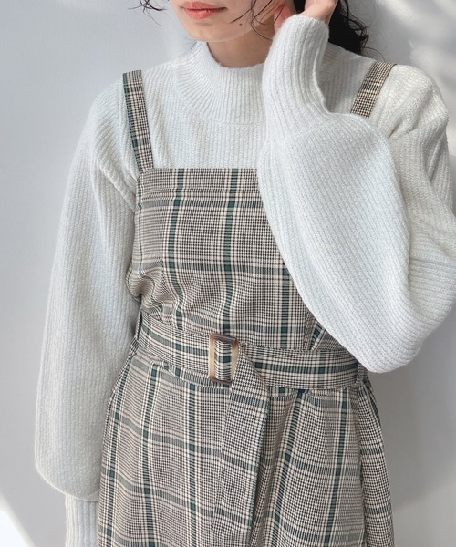 AS KNOW AS plus（アズノゥアズプラス）の「☆ベルト付き フレアジャンスカ　セットアップ可能（ジャンパースカート・レディース・グレー系その他/ベージュ系その他/その他・FREE）」の7枚目の写真