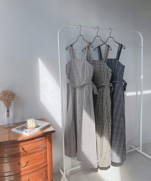 AS KNOW AS plus（アズノゥアズプラス）の「☆ベルト付き フレアジャンスカ　セットアップ可能（ジャンパースカート・レディース・グレー系その他/ベージュ系その他/その他・FREE）」の14枚目の写真