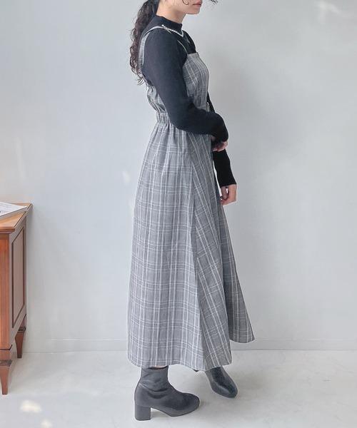 AS KNOW AS plus（アズノゥアズプラス）の「☆ベルト付き フレアジャンスカ　セットアップ可能（ジャンパースカート・レディース・グレー系その他/ベージュ系その他/その他・FREE）」の18枚目の写真