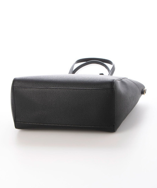 cache cache(カシュ カシュ)の「カシュカシュ cachecache / 横型金具ポイント2wayトートバッグ(トートバッグ・レディース・アイボリー/ベージュ/ブラック・FREE)」の8枚目の写真