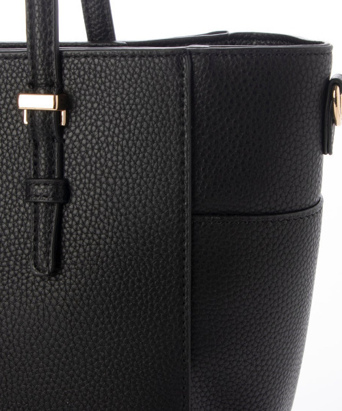 cache cache(カシュ カシュ)の「カシュカシュ cachecache / 横型金具ポイント2wayトートバッグ(トートバッグ・レディース・アイボリー/ベージュ/ブラック・FREE)」の10枚目の写真