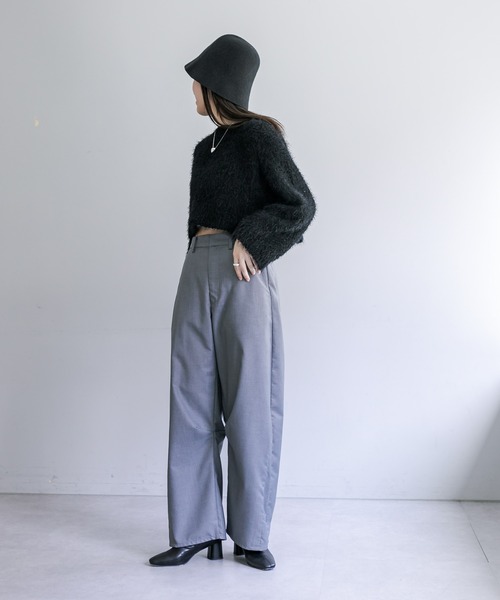 mystic（ミスティック）の「【4色展開】モールフェザーニット（ニット/セーター・レディース・ブラウン/ブルー/アイボリー/ブラック・FREE）」の15枚目の写真