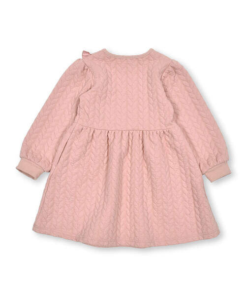 Noeil aime BeBe（ノイユエイムベベ）の「ケーブルジャガードマフラー付ワンピース(80~130cm)（ワンピース・キッズ・グリーン/ピンク・110cm/130cm/120cm/100cm/90cm/80ｃｍ）」の10枚目の写真
