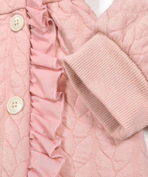 Noeil aime BeBe（ノイユエイムベベ）の「ケーブルジャガードマフラー付ワンピース(80~130cm)（ワンピース・キッズ・グリーン/ピンク・110cm/130cm/120cm/100cm/90cm/80ｃｍ）」の14枚目の写真