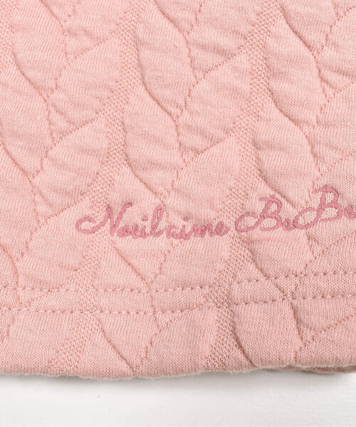 Noeil aime BeBe（ノイユエイムベベ）の「ケーブルジャガードマフラー付ワンピース(80~130cm)（ワンピース・キッズ・グリーン/ピンク・110cm/130cm/120cm/100cm/90cm/80ｃｍ）」の15枚目の写真