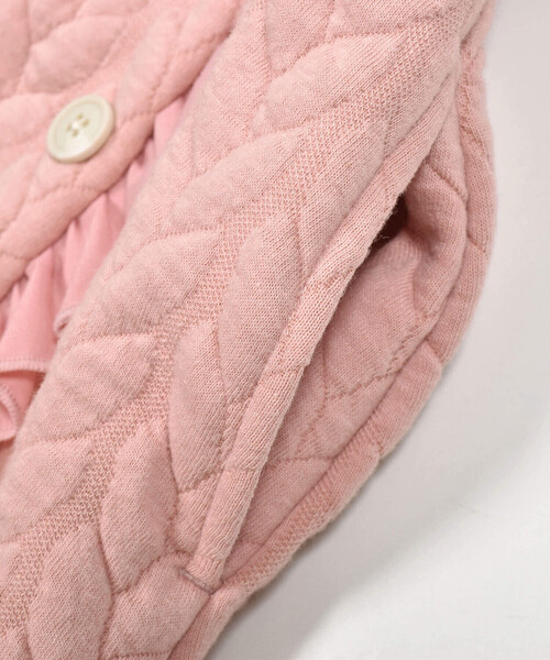 Noeil aime BeBe（ノイユエイムベベ）の「ケーブルジャガードマフラー付ワンピース(80~130cm)（ワンピース・キッズ・グリーン/ピンク・110cm/130cm/120cm/100cm/90cm/80ｃｍ）」の16枚目の写真