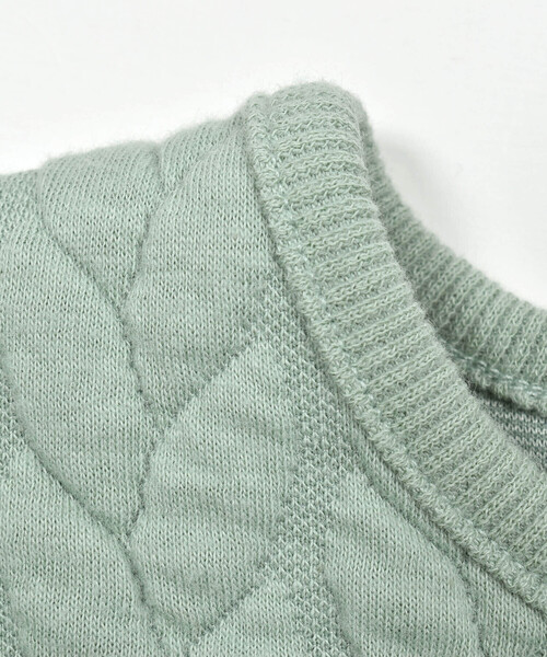 Noeil aime BeBe（ノイユエイムベベ）の「ケーブルジャガードマフラー付ワンピース(80~130cm)（ワンピース・キッズ・グリーン/ピンク・110cm/130cm/120cm/100cm/90cm/80ｃｍ）」の22枚目の写真