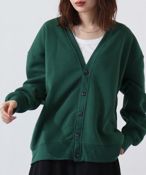 FUNALIVE(ファンアライブ)の「Fleece-lined cardigan / 裏起毛カーディガン unisex(カーディガン/ボレロ・メンズ・杢グレー/グレイッシュベージュ/ヘザーチャコール/ブラック/グリーン/ベージュ・L/XL/M)」の6枚目の写真