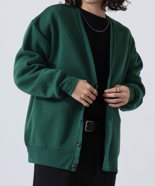 FUNALIVE(ファンアライブ)の「Fleece-lined cardigan / 裏起毛カーディガン unisex(カーディガン/ボレロ・メンズ・杢グレー/グレイッシュベージュ/ヘザーチャコール/ブラック/グリーン/ベージュ・L/XL/M)」の11枚目の写真