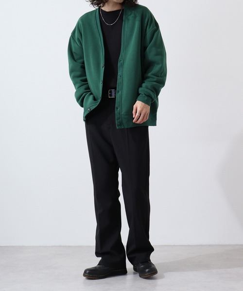 FUNALIVE(ファンアライブ)の「Fleece-lined cardigan / 裏起毛カーディガン unisex(カーディガン/ボレロ・メンズ・杢グレー/グレイッシュベージュ/ヘザーチャコール/ブラック/グリーン/ベージュ・L/XL/M)」の7枚目の写真