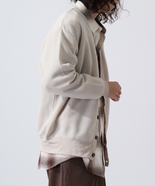 FUNALIVE(ファンアライブ)の「Fleece-lined cardigan / 裏起毛カーディガン unisex(カーディガン/ボレロ・メンズ・杢グレー/グレイッシュベージュ/ヘザーチャコール/ブラック/グリーン/ベージュ・L/XL/M)」の18枚目の写真