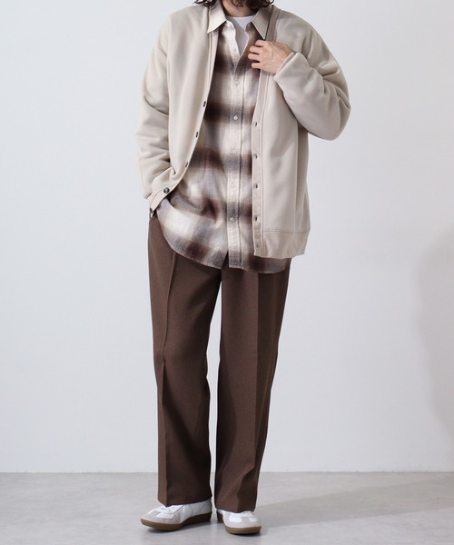 FUNALIVE(ファンアライブ)の「Fleece-lined cardigan / 裏起毛カーディガン unisex(カーディガン/ボレロ・メンズ・杢グレー/グレイッシュベージュ/ヘザーチャコール/ブラック/グリーン/ベージュ・L/XL/M)」の16枚目の写真