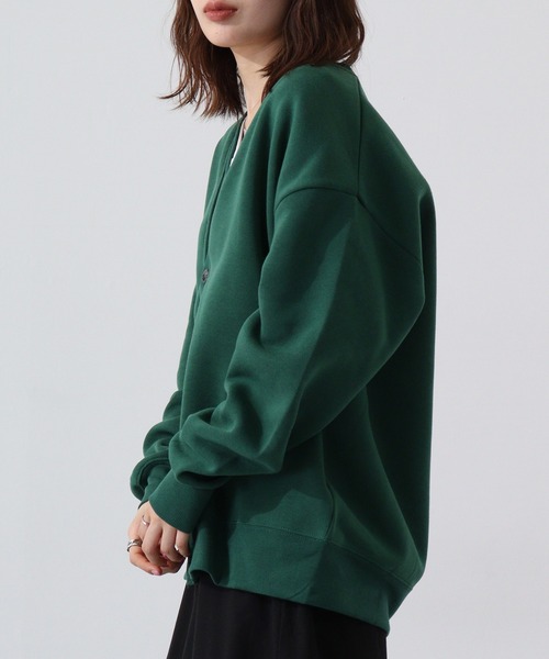 FUNALIVE(ファンアライブ)の「Fleece-lined cardigan / 裏起毛カーディガン unisex(カーディガン/ボレロ・メンズ・杢グレー/グレイッシュベージュ/ヘザーチャコール/ブラック/グリーン/ベージュ・L/XL/M)」の14枚目の写真