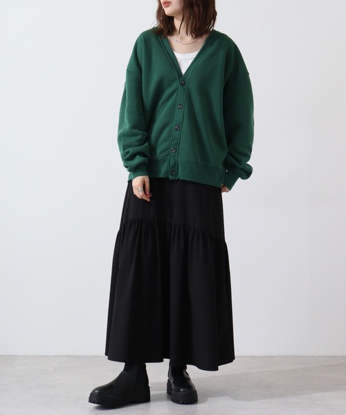 FUNALIVE(ファンアライブ)の「Fleece-lined cardigan / 裏起毛カーディガン unisex(カーディガン/ボレロ・メンズ・杢グレー/グレイッシュベージュ/ヘザーチャコール/ブラック/グリーン/ベージュ・L/XL/M)」の12枚目の写真