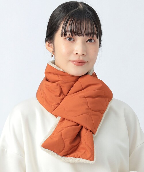 BEAMS HEART(ビームスハート)の「キルティング × ボア マフラー(マフラー・レディース・ブラック/ベージュ/オリーブ/グリーン系その他5/ブラウン系その他3/ケリーグリーン/ナチュラル/レッド系その他7・ONE SIZE)」の8枚目の写真