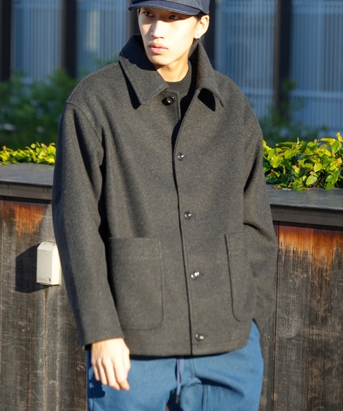 【BLUE STANDARD/ブルースタンダード】 TRメルトン ウールライク カバーオール オーバーサイズ（カバーオール）｜Blue Standard （ブルースタンダード）