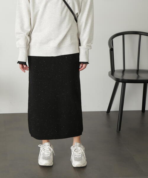 FREE'S MART（フリーズマート）の「◇ネップニットナロースカート（スカート・レディース・ブラック/ライトグリーン/パープル・SMALL/MEDIUM）」の17枚目の写真