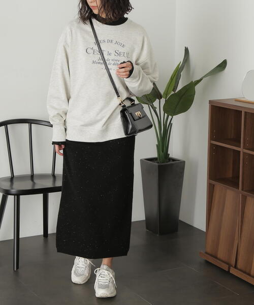 FREE'S MART（フリーズマート）の「◇ネップニットナロースカート（スカート・レディース・ブラック/ライトグリーン/パープル・SMALL/MEDIUM）」の20枚目の写真