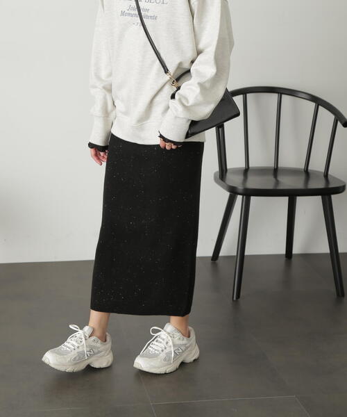 FREE'S MART（フリーズマート）の「◇ネップニットナロースカート（スカート・レディース・ブラック/ライトグリーン/パープル・SMALL/MEDIUM）」の21枚目の写真