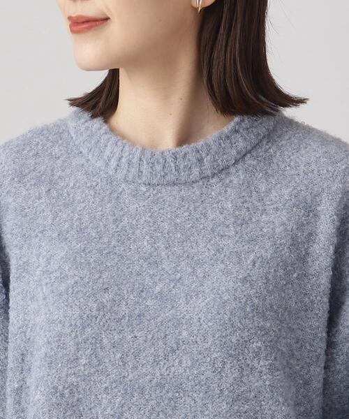 SHOO・LA・RUE（シューラルー）の「◆【体型カバー】ふわふわブークレトップス（ニット/セーター・レディース・ブラウン系その他/イエロー/アイボリー/サックスブルー・00）」の21枚目の写真