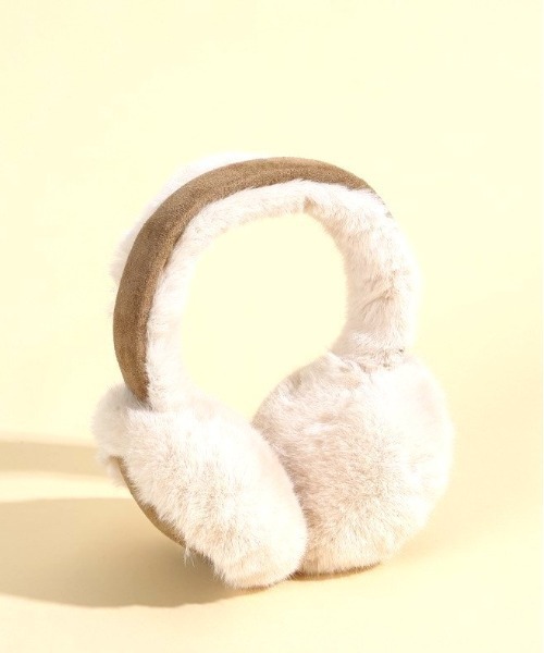 COMON＋（コモンプラス）の「ヘッドホン 型 もこもこ エコファー イヤーマフ（イヤーマフ・レディース・ベージュ/カーキ/ブラック/カーキ系2・FREE）」の10枚目の写真