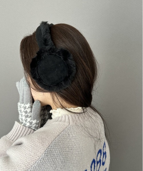 COMON＋（コモンプラス）の「ヘッドホン 型 もこもこ エコファー イヤーマフ（イヤーマフ・レディース・ベージュ/カーキ/ブラック/カーキ系2・FREE）」の13枚目の写真