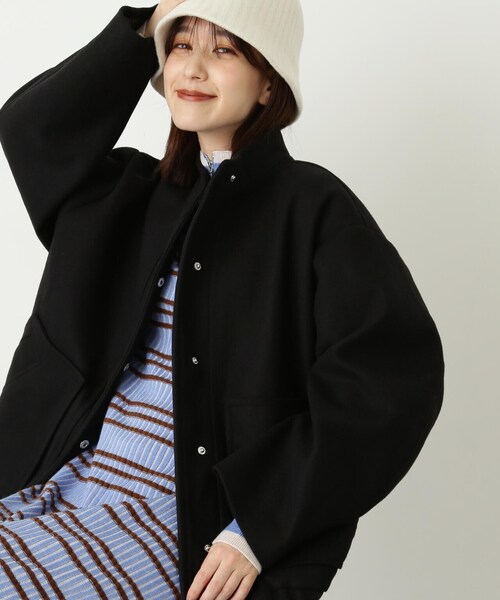 N.(N. Natural Beauty Basic)(エヌエヌナチュラルビューティーベーシック)の「【S Size Line】◆ジャージーメルトンスタジアムジャンパー(ブルゾン・レディース・杢グレー/ブラック・MEDIUM/SMALL)」の20枚目の写真