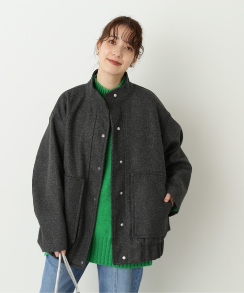 N.(N. Natural Beauty Basic)(エヌエヌナチュラルビューティーベーシック)の「【S Size Line】◆ジャージーメルトンスタジアムジャンパー(ブルゾン・レディース・杢グレー/ブラック・MEDIUM/SMALL)」の16枚目の写真