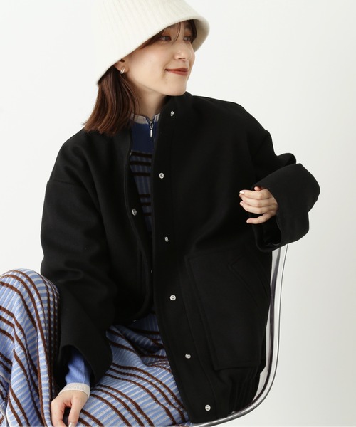 N.(N. Natural Beauty Basic)(エヌエヌナチュラルビューティーベーシック)の「【S Size Line】◆ジャージーメルトンスタジアムジャンパー(ブルゾン・レディース・杢グレー/ブラック・MEDIUM/SMALL)」の17枚目の写真