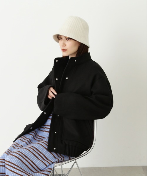 N.(N. Natural Beauty Basic)(エヌエヌナチュラルビューティーベーシック)の「【S Size Line】◆ジャージーメルトンスタジアムジャンパー(ブルゾン・レディース・杢グレー/ブラック・MEDIUM/SMALL)」の18枚目の写真