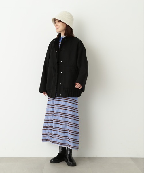 N.(N. Natural Beauty Basic)(エヌエヌナチュラルビューティーベーシック)の「【S Size Line】◆ジャージーメルトンスタジアムジャンパー(ブルゾン・レディース・杢グレー/ブラック・MEDIUM/SMALL)」の19枚目の写真